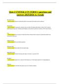 Quiz 2 &ndash; UNITEK LVN Term 1 &vert; Verified Questions & Correct Answers &vert; Latest A&plus; Grade &vert; 2025&sol;2026 Edition