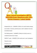 Motor Vehicle Investigation MPTC &ndash; 170 Correct Exam Questions &ndash; Crash Scenes&comma; Citations&comma; Traffic Stops &ndash; Police Academy 2025&sol;2026