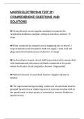 MASTER ELECTRICIAN TEST 211 COMPREHENSIVE QUESTIONS AND SOLUTIONS