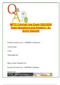 Criminal Law MPTC &ndash; 150 Exam Questions with Answers &ndash; Elements of Crimes&comma; Arrest Laws&comma; Statutes