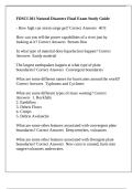 FDSCI 201 Natural Disasters Final Exam Study Guide