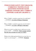 PUBLIX FOOD SAFETY TEST 2026 BANK  CURRENTLY TESTING EXAM  QUESTIONS WITH DETAILED  VERIFIED ANSWERS &lpar;100&percnt; CORRECT  ANSWERS &sol;ALREADY GRADED A&plus;
