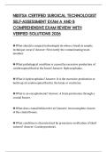 NBSTSA CERTIFIED SURGICAL TECHNOLOGIST SELF-ASSESSMENT EXAM A AND B COMPREHENSIVE EXAM REVIEW WITH VERIFIED SOLUTIONS 2026