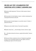 NKU BIO 669 TEST 3 EXAMINATION TEST QUESTIONS WITH CORRECT ANSWERS 2026
