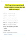FMS Tests&comma; Movement Analysis&comma; and Fitness Guidelines Exam Questions and Answers Graded A&plus;