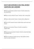 NOCTI MECHATRONICS 2024 FINAL REVIEW QUESTIONS AND ANSWERS