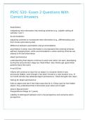 PSYC 520- Exam 2 Questions With Correct Answers