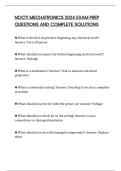 NOCTI MECHATRONICS 2024 EXAM PREP QUESTIONS AND COMPLETE SOLUTIONS