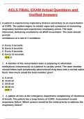 ACLS Final Exam Questions and Answers &lpar;Latest 2025 &sol; 2026&rpar;&colon; Most Comprehensive to Pass the Exam&comma; 100&percnt; Verified