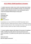 ACLS Final Exam Questions and Answers &lpar;Latest 2025 &sol; 2026&rpar;&colon; Most Comprehensive to Pass the Exam&comma; 100&percnt; Verified Answers