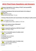 ACLS Final Exam Questions and Answers &lpar;Latest 2025 &sol; 2026&rpar;&colon; Most Comprehensive to Pass the Exam&comma; 100&percnt; Verified