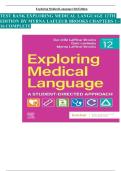 Test Bank For Exploring Medical Language&colon; A Student-Directed Approach 11th Edition by Myrna LaFleur Brooks&vert; 9780323711562&vert; All Chapters 1-16&vert;LATEST