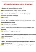 ACLS Quiz Actual Exam 2025 Newest Updated Questions and Correct Answers &lpar;2025 &sol; 2026&rpar; &lpar;Verified Answers by Expert&rpar;