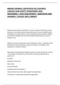 NEBOSH GENERAL CERTIFICATE NG1-ELEMENT 4&colon;HEALTH AND SAFETY MONITORING AND MEASURING &vert; 2025&sol;2026 UPDATE &vert; QUESTIONS AND ANSWERS &vert; SOLVED 100&percnt; CORRECT