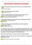 ACLS Review Exam Actual 2025 Updated Questions and Correct Answers &lpar;2025 &sol; 2026&rpar; &lpar;Verified Answers by Expert&rpar;