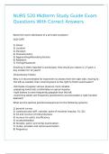 NURS 520 Midterm Study Guide Exam Questions With Correct Answers 