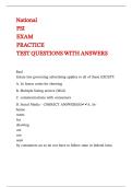 National PSI EXAM PRACTICE TEST QUESTIONS WITH ANSWERS