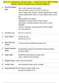 Intro to Professional Nursing Exam 1 with all Correct & 100&percnt; Verified Answers &vert;Actual Complete Exam &vert;Already Graded A&plus;