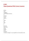 CCRC Exam Questions With Correct Answers 