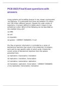 PCB 3023 Final Exam questions with answers