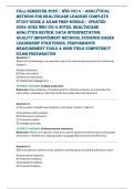 Fall Semester 2025 &vert; WGU D514 &ndash; Analytical Methods for Healthcare Leaders Complete Study Guide & Exam Prep Bundle &vert; Updated 2024&ndash;2025 WGU D514 Notes&comma; Healthcare Analytics Review&comma; Data Interpretation&comma; Quality Improvement Methods&comma; Evidence-Based Leadership 