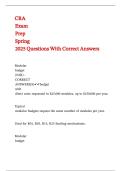CRA Exam Prep Spring 2025 Questions With Correct Answers