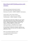 Blood Bank ASCP EXAM questions with answers