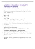ASCP BOC Blood Bank EXAM WITH VERIFIED ANSWERS