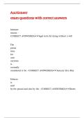 Auctioneer exam questions with correct answers