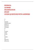 GEORGIA LICENSE EXAMINATION STUDY GUIDE QUESTIONS WITH ANSWERS