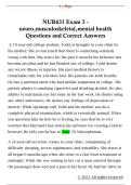 NUR631 Exam 3  neuro&comma;musculoskeletal&comma;mental health  Questions and Correct Answers