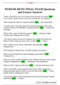 NUR2356 MCD1 FINAL EXAM Questions  and Correct Answers