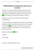 NURS 640 Exam 2 Questions and Correct  Answers