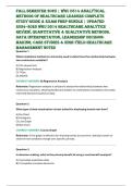 Fall Semester 2025 &vert; WGU D514 Analytical Methods of Healthcare Leaders Complete Study Guide & Exam Prep Bundle &vert; Updated 2024&ndash;2025 WGU D514 Healthcare Analytics Review&comma; Quantitative & Qualitative Methods&comma; Data Interpretation&comma; Leadership Decision-Making&comma; C