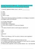 Florida Contractors Manual &ndash; Practice Questions with Complete Answers for Licensing Exam Success&period;pdf