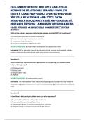 Fall Semester 2025 &vert; WGU D514 Analytical Methods of Healthcare Leaders Complete Study & Exam Prep Guide &vert; Updated 2024&ndash;2025 WGU D514 Healthcare Analytics&comma; Data Interpretation&comma; Quantitative and Qualitative Research Methods&comma; Leadership Decision-Making&comma; Case