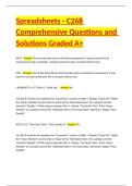 Spreadsheets - C268 Comprehensive Questions with Solutions Graded A&plus;