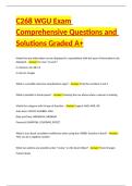 C268 WGU Exam Comprehensive Questions and Solutions Graded A&plus;
