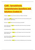 C268 - Spreadsheets Comprehensive Questions and Solutions Graded A&plus;