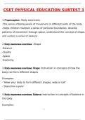 CSET Physical Education Subtest 3 Exam Actual 2025 Newest Updated Questions and Correct Answers &lpar;Latest 2025 &sol; 2026 Update&rpar; &lpar;Verified Answers by Expert&rpar;