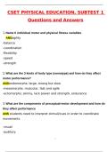 CSET Physical Education Subtest 1-3 BUNDLED Exams CSET Physical Education Subtest 1&comma;2&comma;3 Actual Exams CSET Physical Education Subtest 2 Actual Exam 2025 Newest Updated Questions and Correct Answers &lpar;Latest 2025 &sol; 2026 Update&rpar; &lpar;Verified Answers by Expert&rpar;