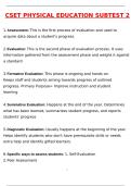 CSET Physical Education Subtest 2 Actual Exam 2025 Newest Updated Questions and Correct Answers &lpar;Latest 2025 &sol; 2026 Update&rpar; &lpar;Verified Answers by Expert&rpar;