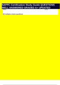 SAPPC Certification Study Guide QUESTIONS WELL ANSWERED GRADED A&plus; UPDATED