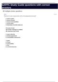 SAPPC Study Guide questions with correct answers