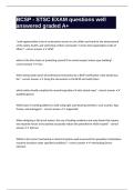 BCSP - STSC EXAM questions well answered graded A&plus;
