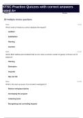 STSC Practice Quizzes with correct answers rated A&plus;