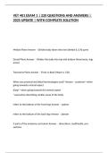VET 401 EXAM 1 &vert; 220 QUESTIONS AND ANSWERS &vert; 2025 UPDATE &vert; WITH COMPLETE SOLUTION