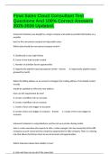 Final Sales Cloud Consultant Test Questions And 100&percnt; Correct Answers 2025-2026 Updated&period;