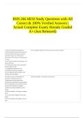 BSN 266 HESI Study Questions with All Correct & 100% Verified Answers |Actual Complete Exam| Already Graded A+ (Just Released)