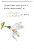 Test Bank for Organic Chemistry 9th Edition By McMurry &vert;&vert; All Verified Chapters &lpar;1 - 31&rpar; &vert;&vert; Newest Version 2024 A&plus;